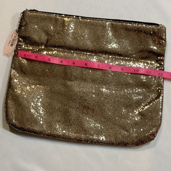 Victoria's Secret gold sparkly metallic clutch BNWT - Picture 7 of 12